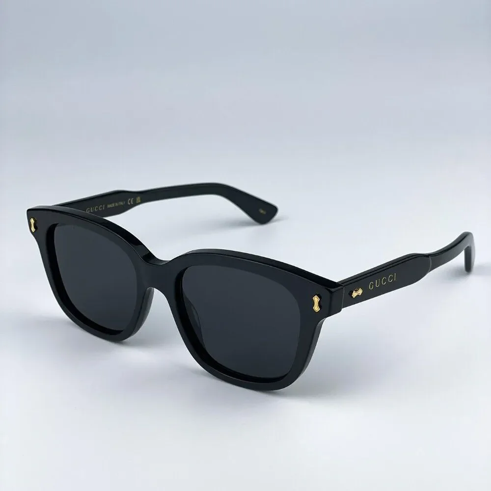 NEW Gucci GG1264S 001 Black Grey Square Men Sunglasses